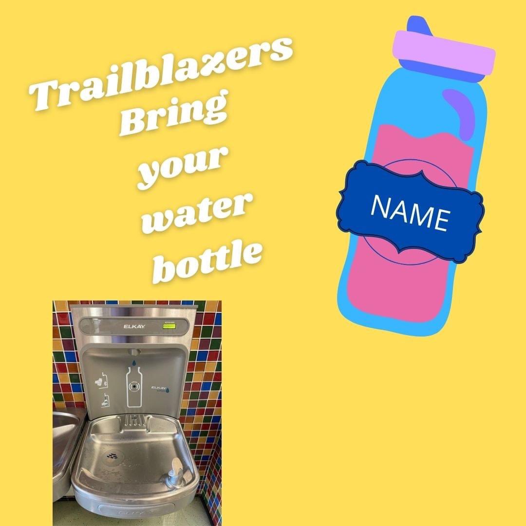 RoanForestPTA's tweet photo. We are excited for the new water fountains around @roanforestneisd !!! This means you are able to bring your own water bottle and fill it up at these water stations! Please be sure our Trailblazers name is on the water bottle. https://t.co/PbodShremU