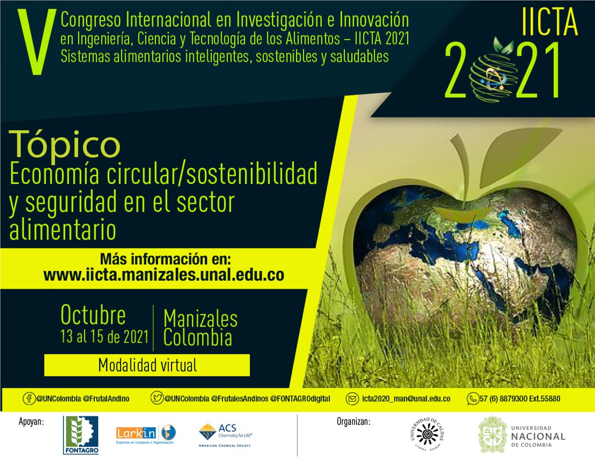 ¿Quieres conocer la importancia de la economía circular en el sector alimentario? 🤷 Participa en el IICTA 2021. 
Más información: iicta.manizales.unal.edu.co/enviar_resumen…