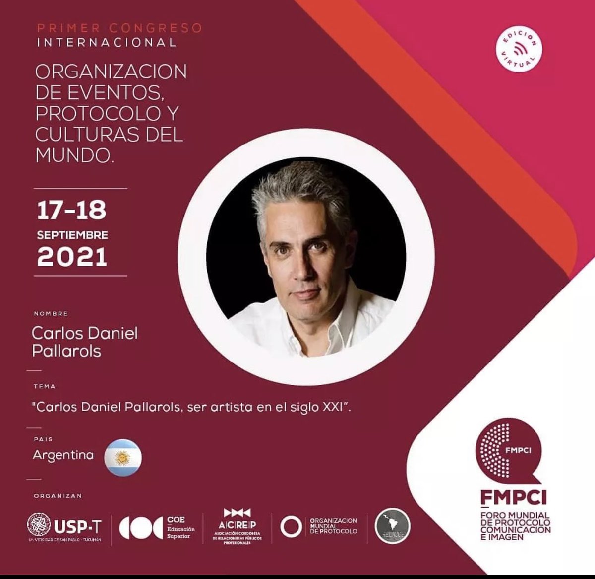 carlospallarols's tweet photo. 🔴 1er. CONGRESO INTERNACIONAL DE ORGANIZACIÓN DE EVENTOS, PROTOCOLO Y CULTURAS DEL MUNDO #CIEPRO2021
📕 Inscripciones: https://t.co/saQH1TJ4KP
#CIEPRO #FMPCI #EPROS #SIPCI #OMP #WPO #FMPCI2021 #OPE #EPROS2021 #SIPCI2021 #Protocolo #Protocol #Ceremonial https://t.co/pAcdcSulB0