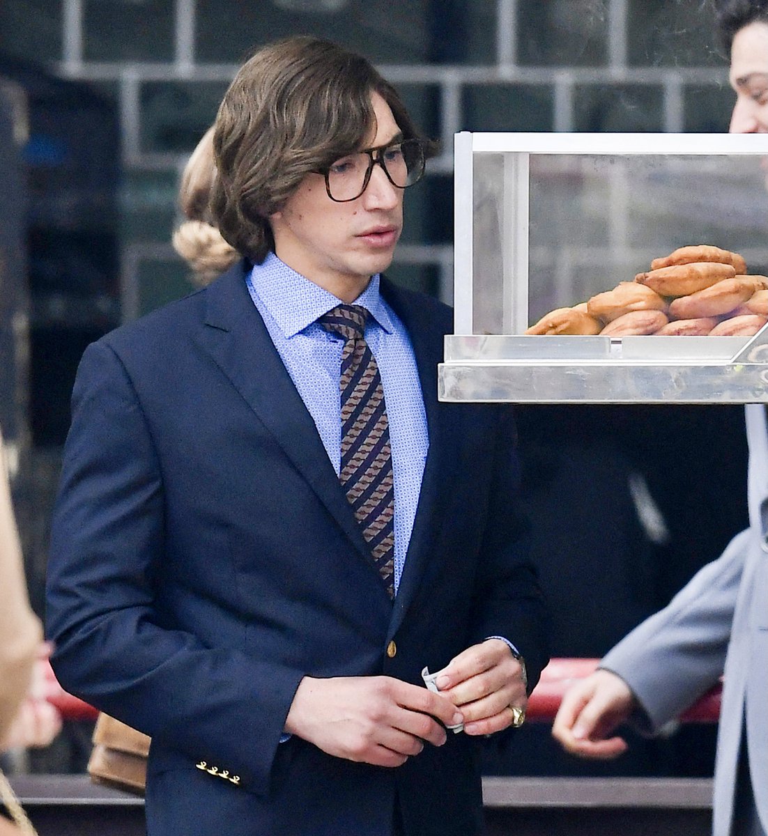 Adam Driver &amp; the panzerotti in Milan, House of Gucci