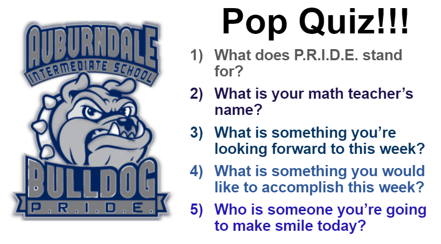 The phrase "Pop Quiz" always gave me anxiety, so I want to change it into something my students look forward to.  My "Part Of Process" Quiz is intended to focus on them being better people, not catch them off guard. #stillmakingconnections #SELInMath