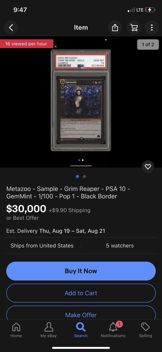 FrankiePet's tweet photo. More #Metazoo sample cards popping up on eBay 

These are limited to 100 and were handed out as literal samples prior to the game’s Kickstarter launch. 

The Grim Reaper card will likely be in the Nightfall set (oct release) and the Men in Black card will likey be in the UFO set! https://t.co/EpQo5RBAxF