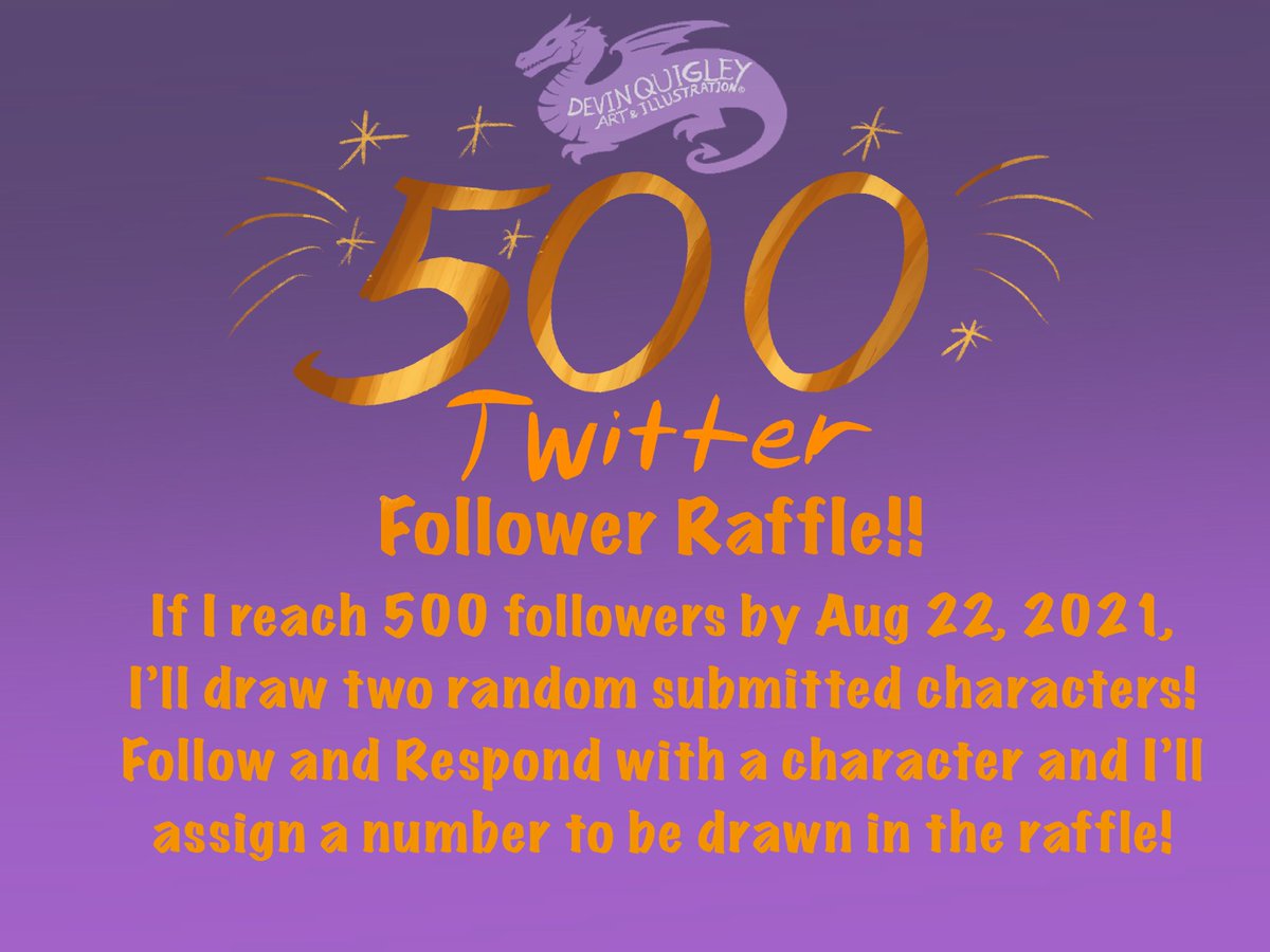 Prof_LambeoVT's tweet photo. To get to 500 followers, I’m doing a Follower Raffle for the first time! Follow and respond with a character below (OC or Canon are both fine!) and I’ll assign a number to draw (stealing this idea from @DoJayMi).
#followerraffle #ArtistOnTwitter https://t.co/0WnBfJcInH