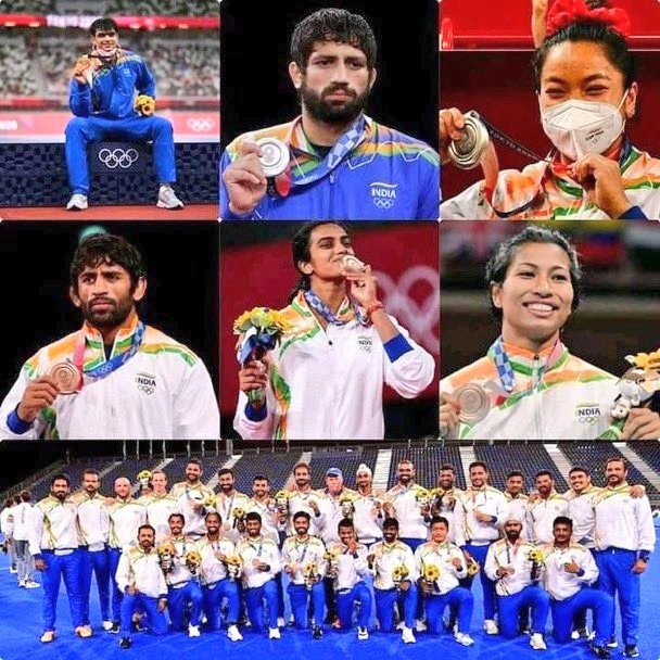 16 अगस्त, 2021 , सोमवार
 💐🏅 #आज_का_काव्यानंद 🏅💐

ओलंपिक में रख सके, जो भारत की आन
पदक-विजेता पा गए, सरकारी सम्मान
खेलों में पाए पदक, हुआ देश को गर्व
उनसे गर्वित हो गया, स्वतंत्रता का पर्व 
- डा० रामप्रकाश 'पथिक' 
#IndiaAt75 #indiaatolympics 
#thoughtoftheday