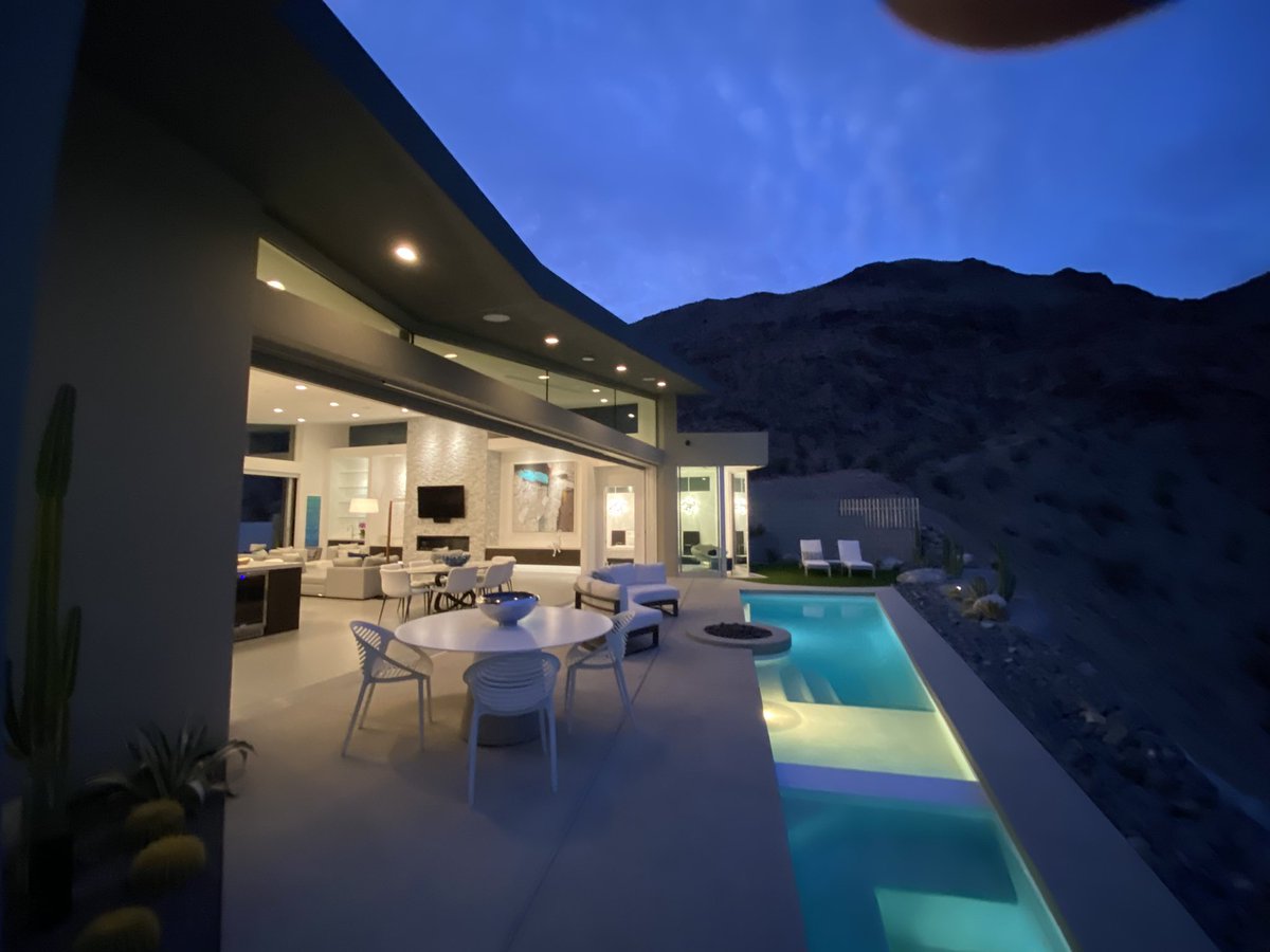 bradwhitehomes's tweet photo. Available for showings beginning tomorrow. The most dramatic, bespoke Brian Foster Designs home at Pinnacle Palm Springs on the most premium lot at the very top of this 12 home enclave with 360 degree Mountain Views.  2750 SF of modern living. 2 matching pools, spas, fire pits. https://t.co/JnQYgsiQSc