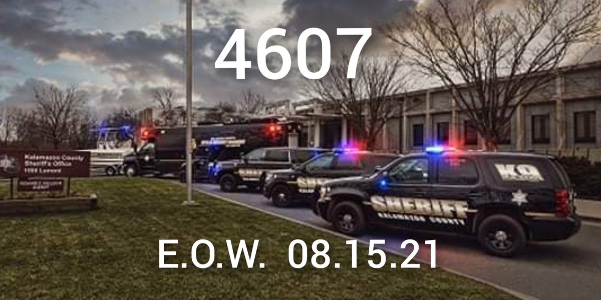 Our thoughts are with the members of the Kalamazoo County Sheriff's Office and the Proxmire family. ⬛️🟦⬛️