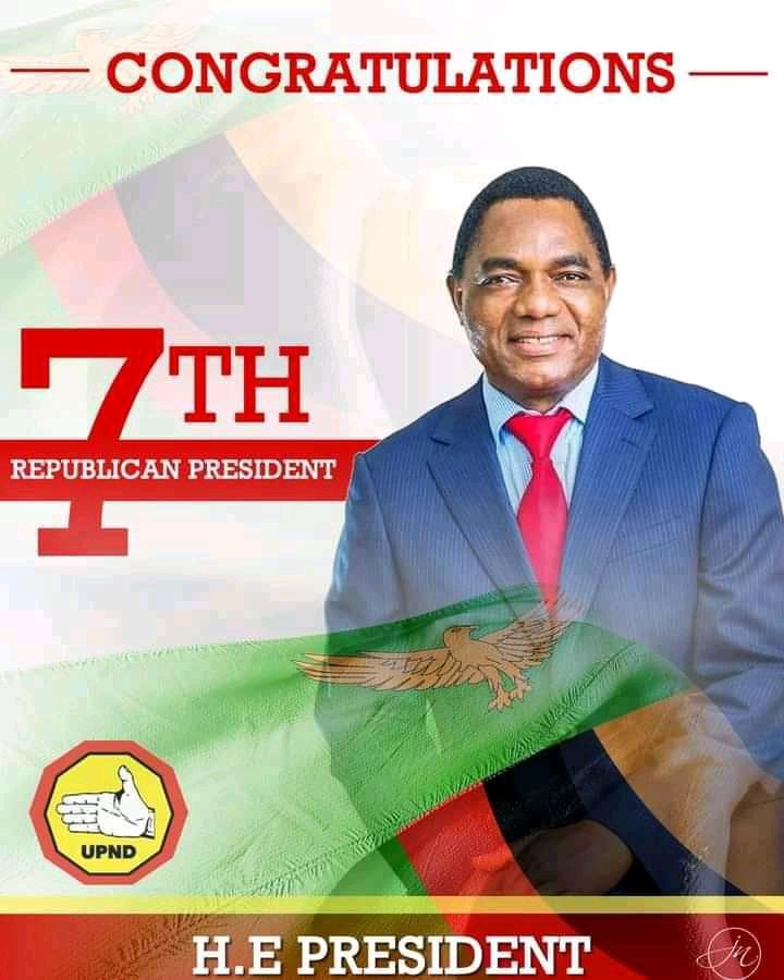 HOPEFORAFRICA9's tweet photo. Zambia's🇿🇲 7th president elect Hakainde Hichilema ... Let's Congratulate Him #ZambiaDecides https://t.co/UhfjX0tEHx