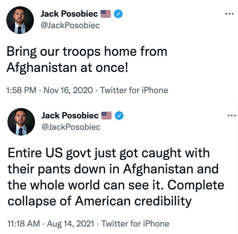 CharZarBar's tweet image. Hey, whichever way the wind blows, right @JackPosobiec!?

Notice the dates of those posts — both after 2020 election!

#LyingCONservatives 
#CONservativism 
#Hypocrisy