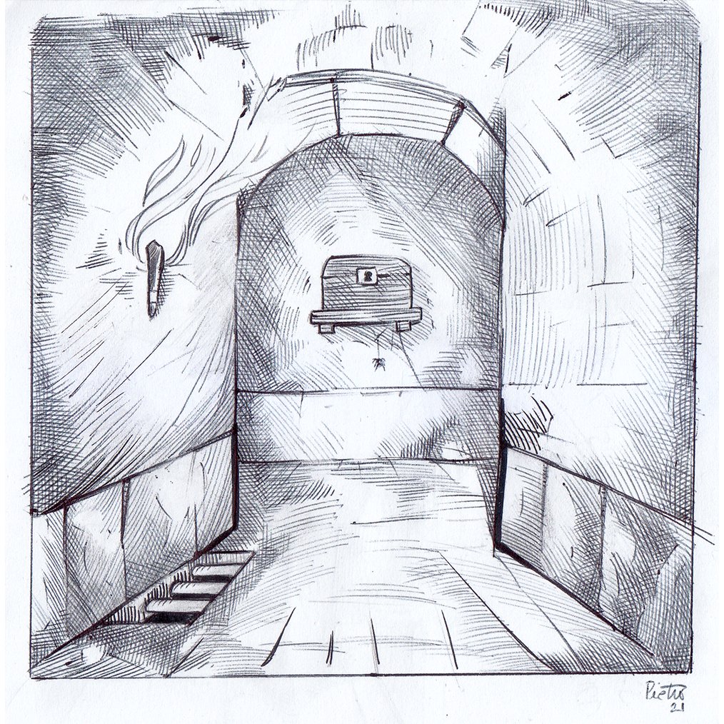 The Dungeon - #draw #sketch #desenho #artwork #RPG #dungeon #cenário #conceptArt #bic #esferográfica #ballpoint #pen #pencils #lápis #dessin #disegno #lines #dungeoncrawler #primeirapessoa #firstperson #handmade #traditionalart