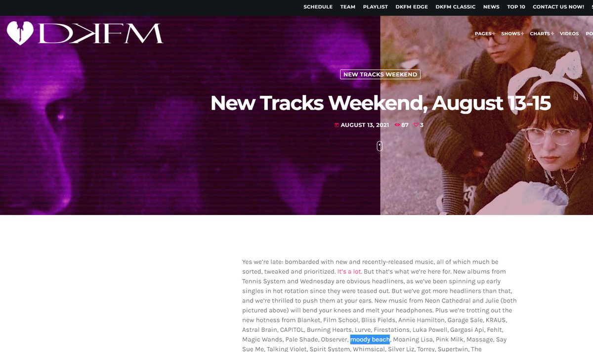 "Plastic Love" added to DKFM Shoegaze Radio
STREAM moodybeachh.lnk.to/PlasticLove