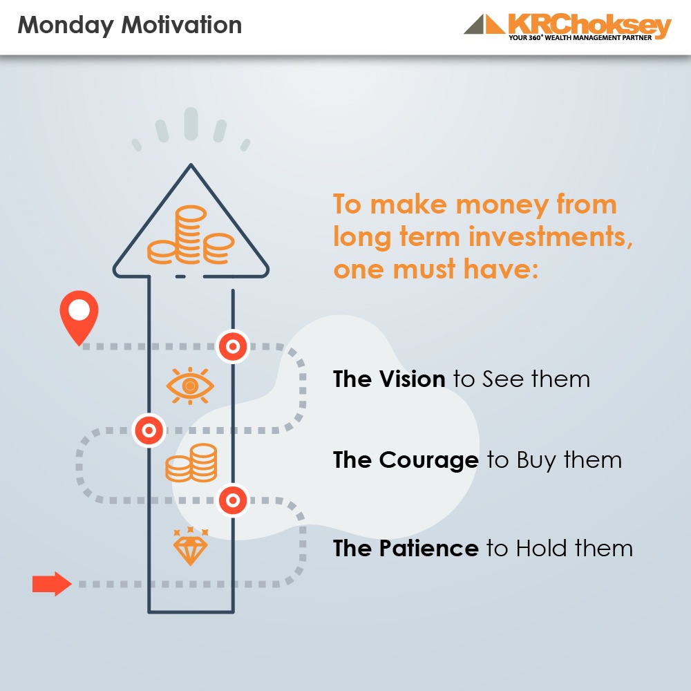DRCFinServ's tweet photo. Key essentials for long term investment
#KRChoksey #financialindependence #youronestopsolution #wealthmanagement #investmentplanning
#Motivation #StayMotivated #MondayMotivation #investsmart #trading #broker #finance #41yearsofcreatingwealth #InvestmentPlanning #Investors #Equity https://t.co/q3i0XhNegO