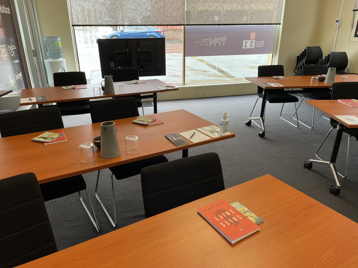 Ready to go for the arvo session of Re -Thinking business growth as part of B31 business week in Ballarat. So lucky to be live with people again. Morning session great with some wonderful Ballarat businesses in rethinking!#B31