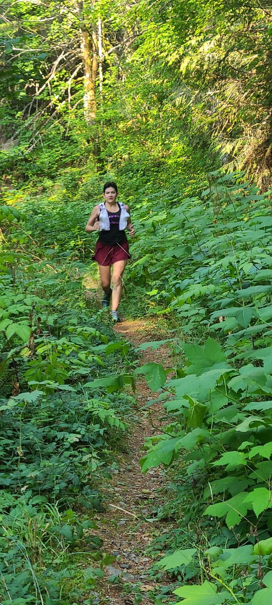 Always__Running's tweet image. What we do, week after week never gets old, exploring Puget Sound Region. We ran CCC Road Trail point to point, 7.5 and 11.25 miles. Had the entire trail to ourselves, saw two major washout, that were new since 2017. No wild life, but Laura dodge a falling tree and got some bumps