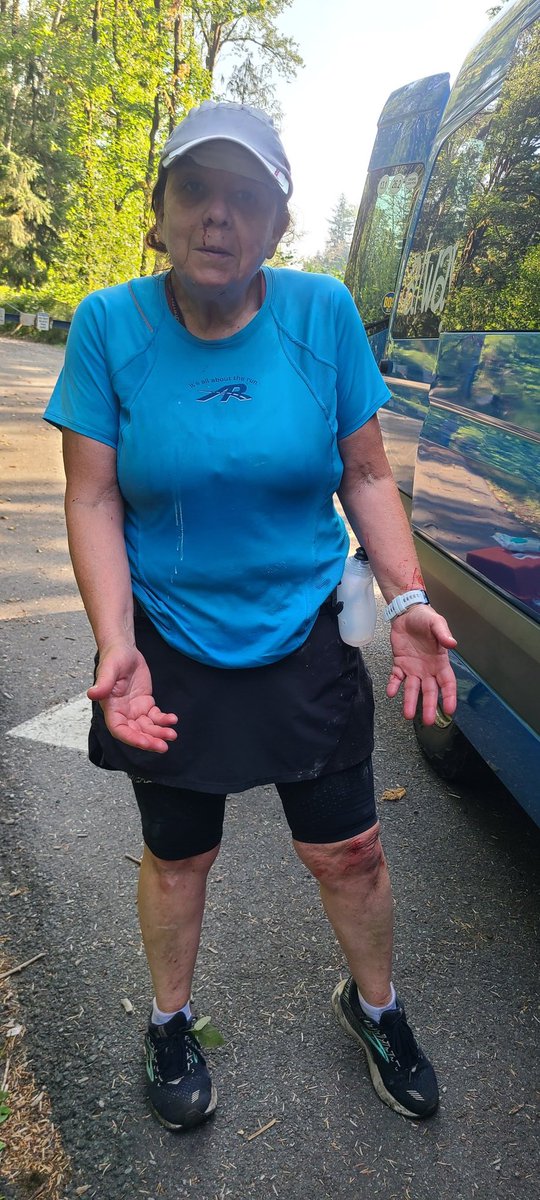 Always__Running's tweet image. What we do, week after week never gets old, exploring Puget Sound Region. We ran CCC Road Trail point to point, 7.5 and 11.25 miles. Had the entire trail to ourselves, saw two major washout, that were new since 2017. No wild life, but Laura dodge a falling tree and got some bumps