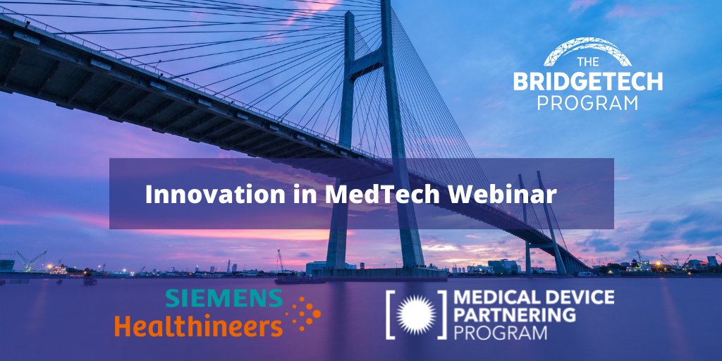 BridgeTech Program (@bridgetech_) on Twitter photo Be sure to register for tomorrow's Innovation in #MedTech webinar. Hear from an impressive speaker lineup from <a href="/mdpprogram/">Medical Device Partnering Program</a>, <a href="/SiemensHealth/">Siemens Healthineers</a> & <a href="/LBTInnovations/">LBT Innovations</a>. Register: bit.ly/medtech-innova… Be sure to register for tomorrow's Innovation in #MedTech webinar. Hear from an impressive speaker lineup from <a href="/mdpprogram/">Medical Device Partnering Program</a>, <a href="/SiemensHealth/">Siemens Healthineers</a> & <a href="/LBTInnovations/">LBT Innovations</a>. Register: bit.ly/medtech-innova…