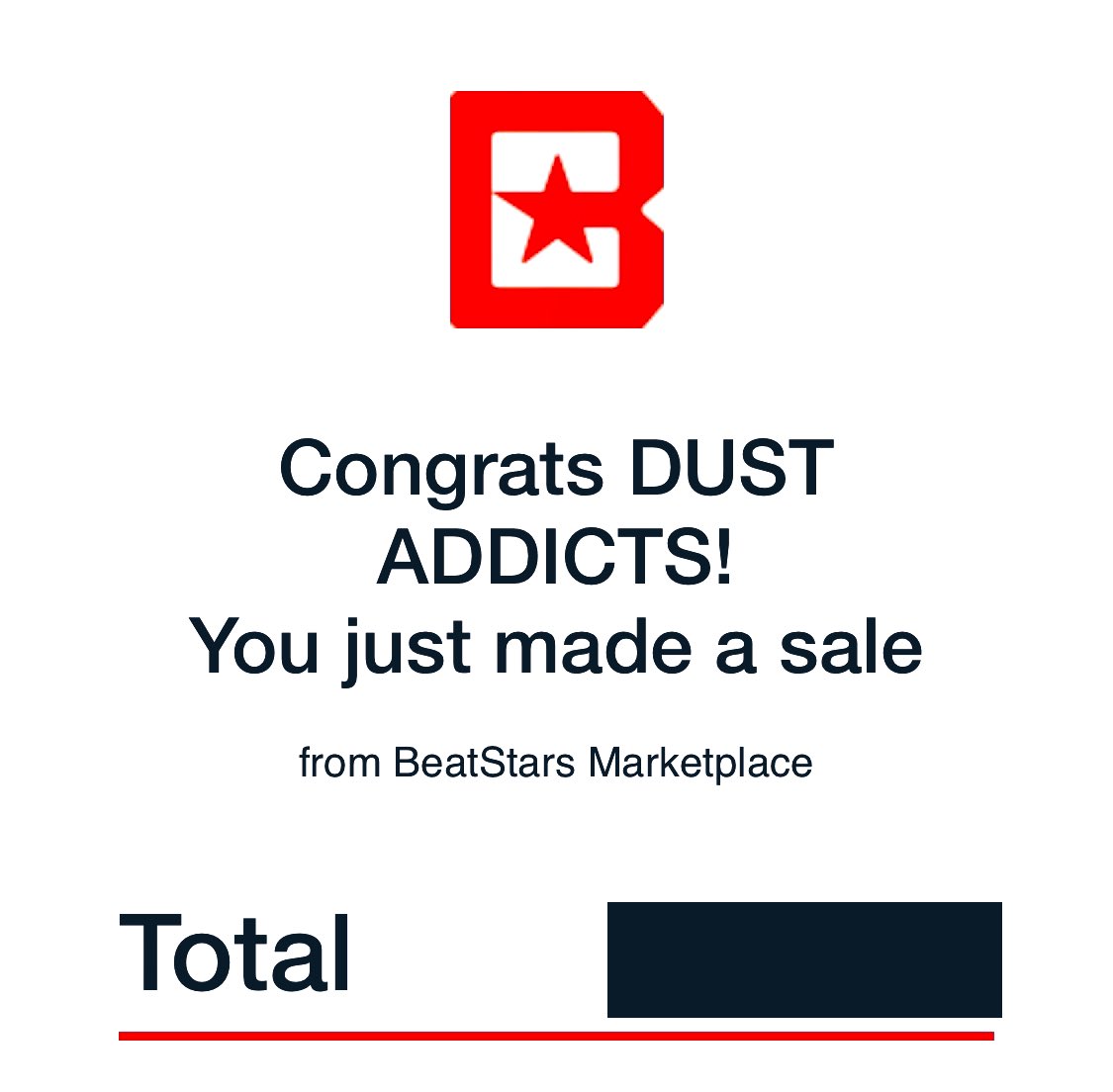 DustAddicts's tweet image. It’s always great receiving this message. You gotta love the @BeatStars platform. #DustAddicts #BeatStars
