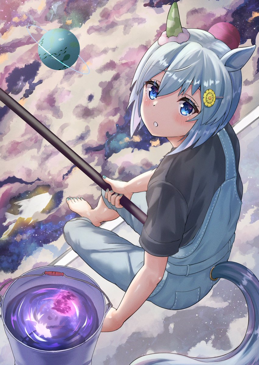 seiun sky (umamusume) 1girl tail animal ears horse tail horse ears solo blue eyes  illustration images