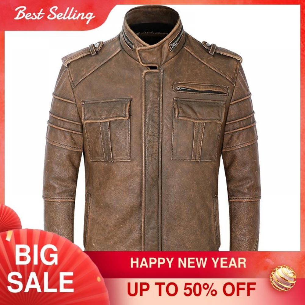 #womenempowerment #like 2021 Vintage Brown Casual Style Leather Jacket Men Plus Size 4XL Double Pockets Genuine Cowhide Autumn Slim Fit Natural Coat zonestorez.com/2021-vintage-b…