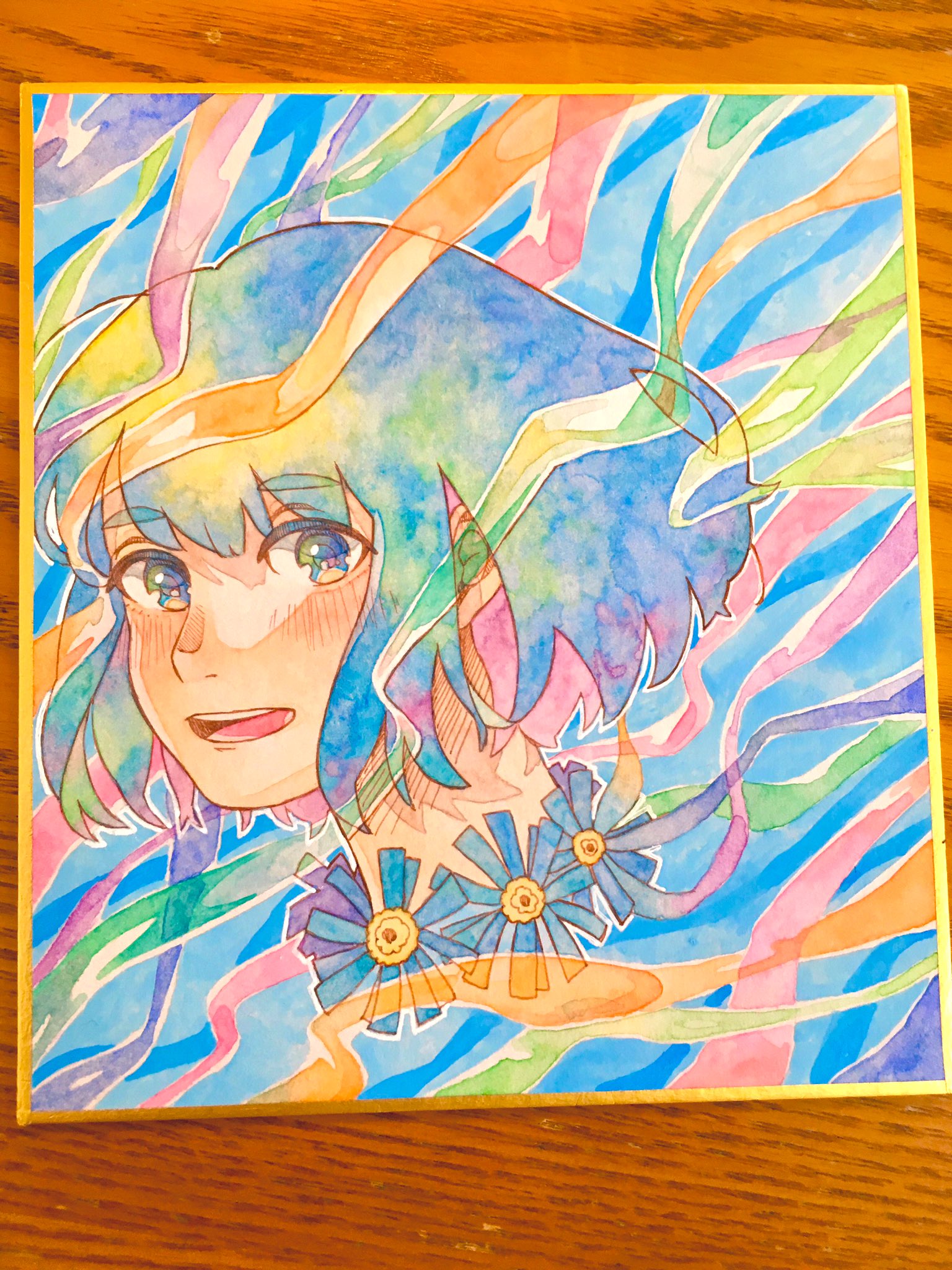 モミジ A Twitter 色紙にイラスト描きました イラスト 水彩イラスト 水彩 透明水彩 オリジナル オリジナルイラスト 女の子 女の子イラスト アナログ アナログイラスト アナログ絵 女の子のイラストだけで興味を持ってくれる方へ届け 色紙 T Co