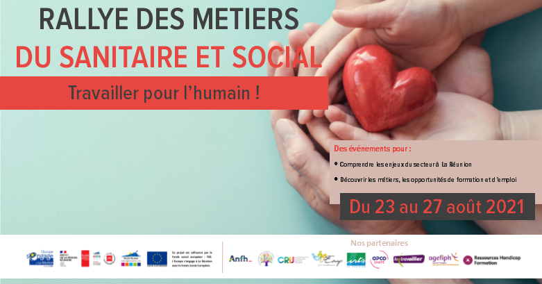 [J-7] Du 23 au 27 août : Le Rallye des #métiers du #Sanitaire et #Social : travailler pour l'humain !

La Cité des métiers et ses partenaires proposent des #ateliers pour tous les publics pour se #former, s'orienter et découvrir les métiers

👉Programme : bit.ly/3lORUMl