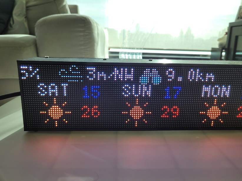 Finticofficial's tweet image. Beautiful summer days, as shown on our ticker.

#raspberrypi #ledticker #adafruit #ledmatrix #fintic
