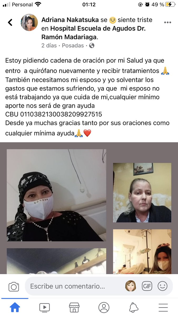 lamisioneraa's tweet photo. Si pueden difundir, es una señora de Obera Misiones. Sufre de cáncer de mama con metástasis en el hígado. En su vida se dedicó a realizar pelucas para personas con cáncer y las entregaba sin ningún costo, hoy necesita ayuda. Su esposo está sin laburo, rt 🙏🏻 https://t.co/MGqWU3lWgm