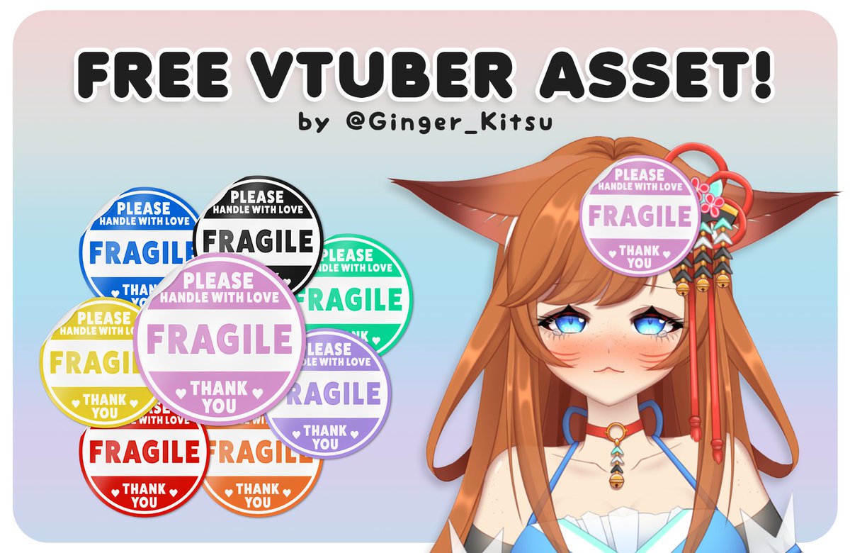 Ginger_Kitsu's tweet image. 💗 FREE VTUBER ASSET 💗

hey everyone, please enjoy this cute sticker asset! for us vtubers that require special care...

▸ edits ok
▸ don't claim as your own
▸ credit appreciated

▽ DOWNLOAD LINK BELOW ▽

#VTuberAssets #VTubeStudio #freeVTuberAssets