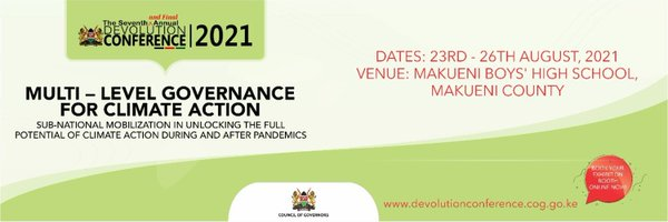 Amref_Kenya's tweet photo. The 7th Annual #DevolutionConference2021 will take place from the 23rd - 26th Aug @OfficialMakueni. 

Theme: “Multi-level Governance for Climate Action’’ 

The forum will seek to analyze key governance pillars that will accelerate climate action &amp; resilience at the county level. https://t.co/Y4sdT8uY6h