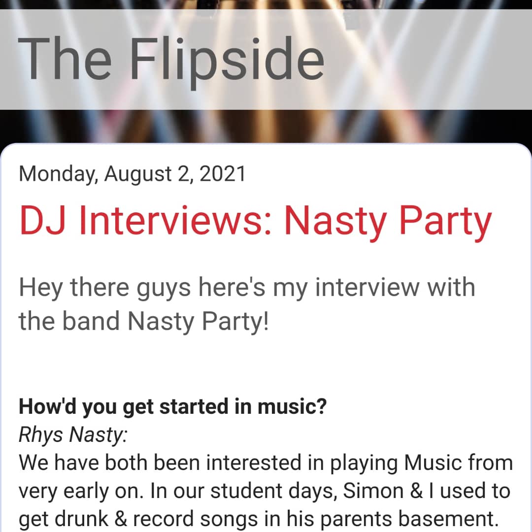 NASTYPARTY3's tweet photo. The Flipside: DJ Interviews: Nasty Party: https://t.co/jpVUyGy0f6

#dizzystorms #musicblog #bandinterview #djdizzystorms #musicblogger #musicinterview #nastypartyband #nastyparty #Theflipside #punks #postpunk #punkrock https://t.co/hBPDa4MBp5