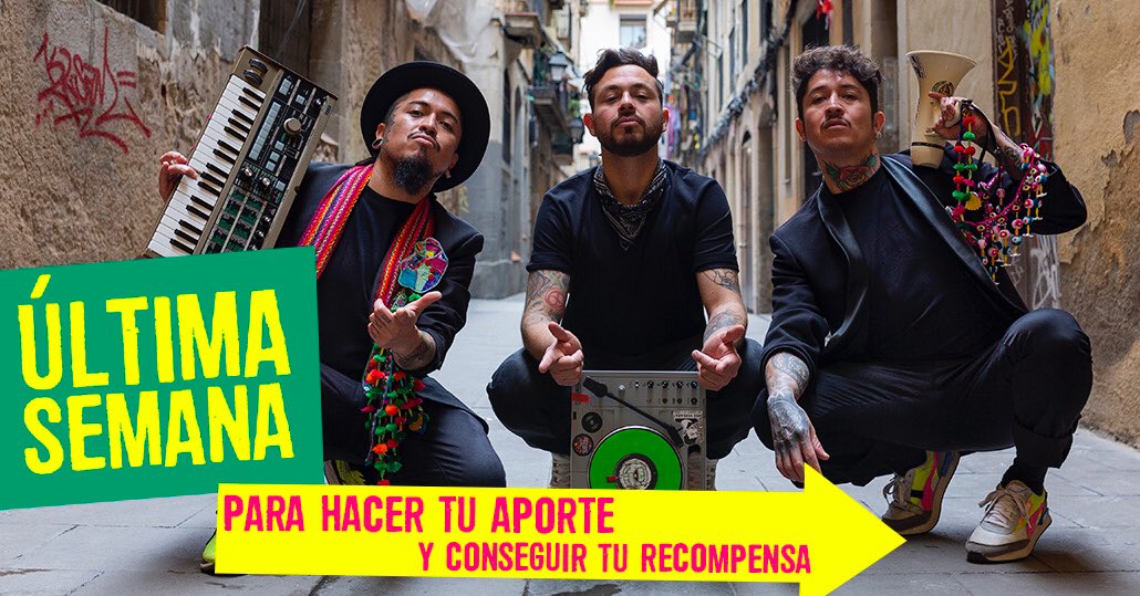 Quedan 7 días Ahora es cuando necesitamos de tu apoyo‼️Recuerda que a cambio te ofrecemos discos, vinilos, camisetas, piezas ilustradas, conciertos personalizados y una serie de recompensas exclusivas disponibles en verkami.com/projects/30777…