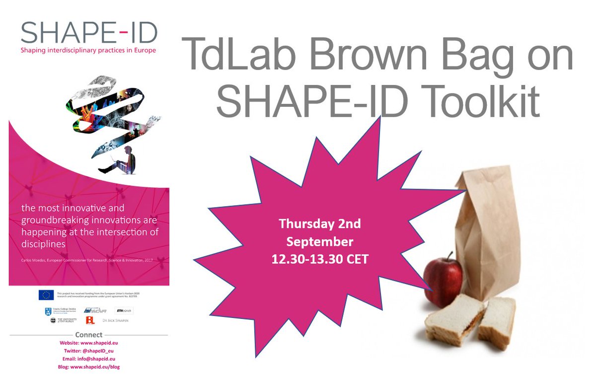 shapeID_eu's tweet photo. SHAPE-ID will host this brown bag session virtually at TdLab @usys_ethzh to introduce participants to the toolkit including its curated resources, bespoke guides, and tips and tools for different groups of users.
Register: https://t.co/Rm3IPhJHX6 https://t.co/kTRG9QK0D3
