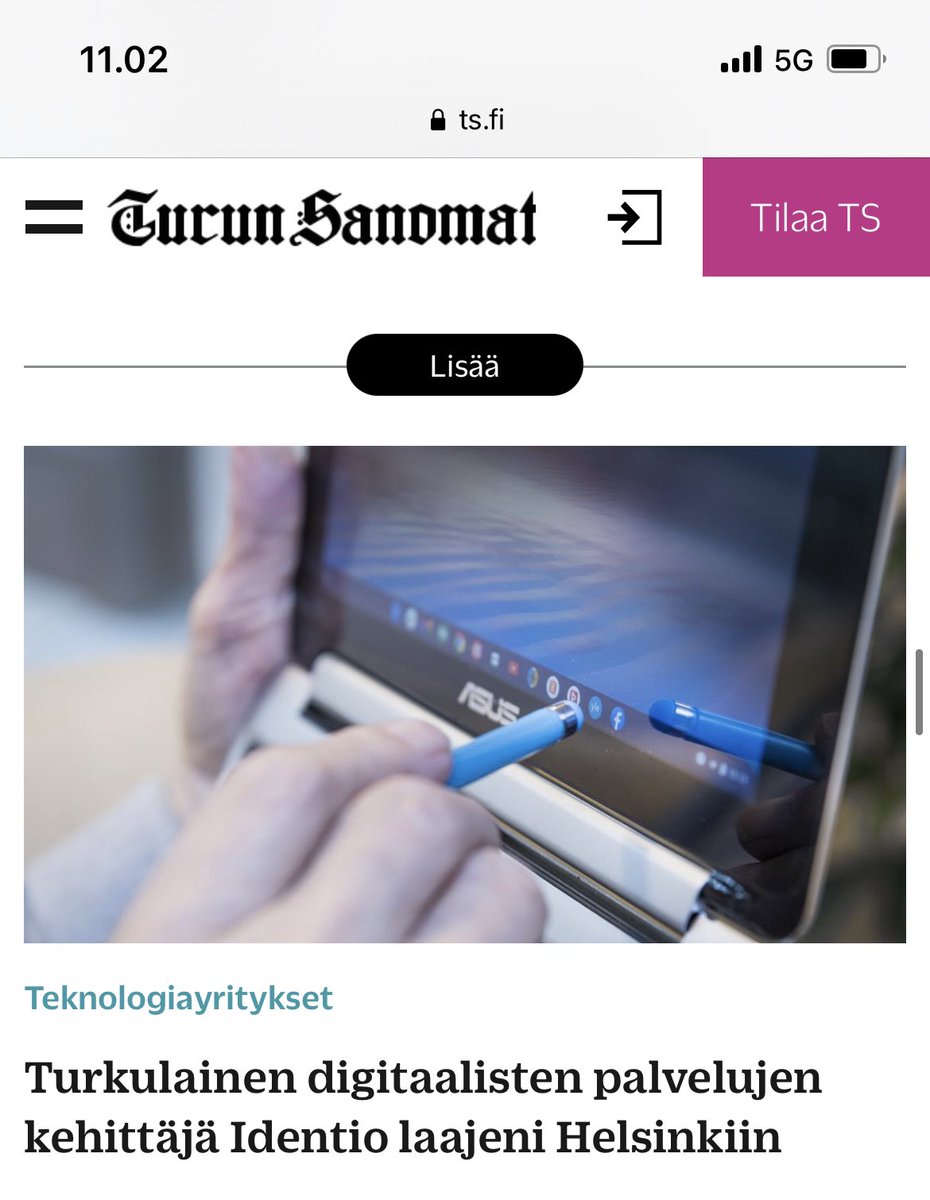 erikakaroliinv's tweet photo. Päivän uutisvirrasta. Ton jutun sisältö on muuten mun käsialaa – aika siistiä!
#tiedote #identio #helsinki https://t.co/1FVB2xi7eb