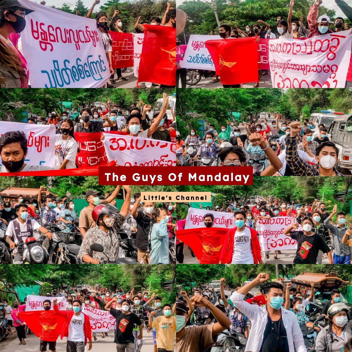 Anti-coup strike in Mandalay by pro-democracy youths, is powerful as usual, despite brutal crackdowns.  #RecognizeNUG #Aug16Coup  #WhatsHappeningInMyanmar