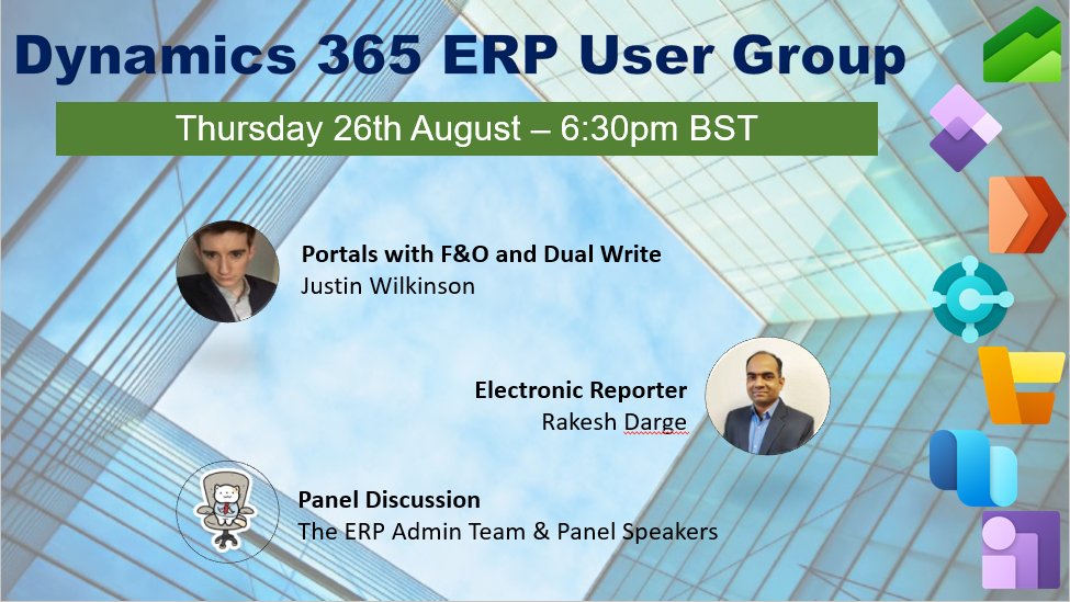 Bored of the summer holidays yet? No of course not! but on the 26th ready to help you get back into the game we have a mega session for you!

Sign up here: lnkd.in/gzEAn6qQ

#D365 #Microsoft #D365UKERPUG #D365Finance #D365SCM #D365HR #D365ProjOps #msftadvocate  #d365finops