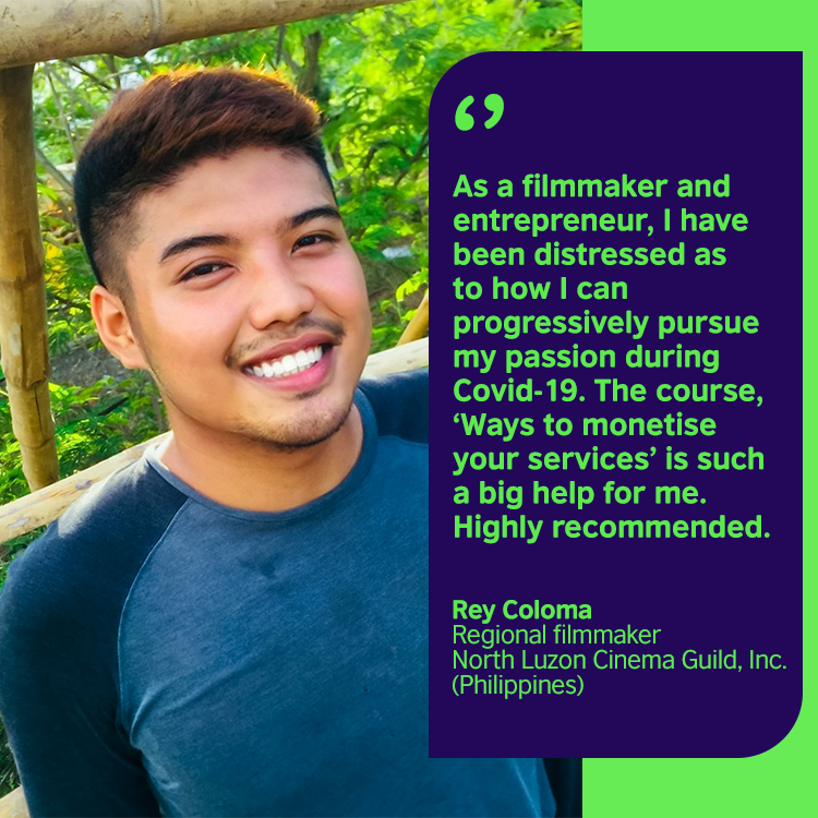 phBritish's tweet photo. The courses from #CreativeCommunitiesLearningLab are for all artists and creative entrepreneurs, including filmmakers. Thank you @NLCinemaPH filmmaker Rey Coloma from the 🇵🇭 for sharing your insights. Complete a course now. https://t.co/dqF3rbMKvk https://t.co/9aLapC32DX