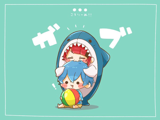 「shark costume sitting」 illustration images(Latest)