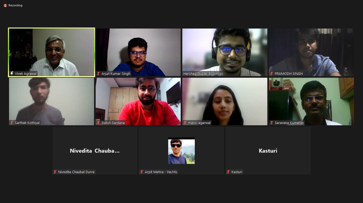 ecochirp's tweet photo. Glimpses from our Policy &amp; law class on Solid waste management rules with Dr. Vivek Agarwal. 

Waste Management Bootcamp is a 12 weeks virtual Bootcamp. If you're interested to be part of our next cohort then apply now using the link in bio. 

#wastemanagementbootcamp #WMB2021 https://t.co/SMeM8BoVDd