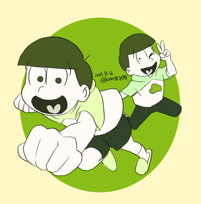 じゅーしまつとチョロ松らくがき 