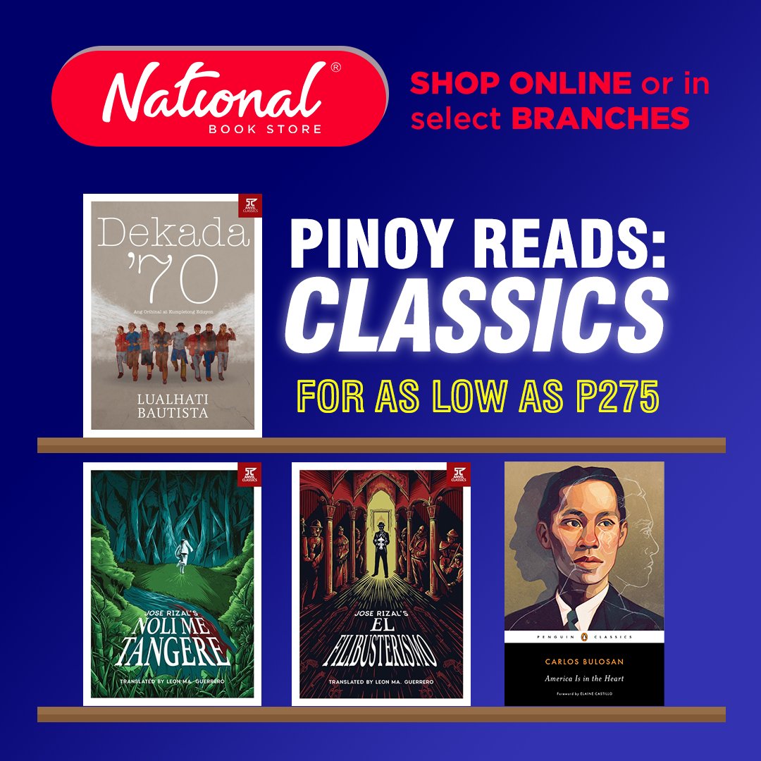nbsalert's tweet photo. Immerse yourself in Philippine culture and history with these beloved and must-read classics.
Shop from home:
📱Text to Order - https://t.co/r9JzrZAt3c
📱Order from Best Deals Groups - https://t.co/4v0vKuR7sn
#Classics #Fiction #Filipino #PinoyReads #NBSbookstagram https://t.co/aBv8wN67Uk