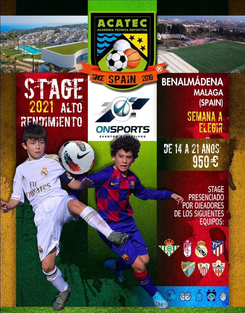 kampooscom's tweet image. Campus con ojeadores de Primera semanal. Todo el año en Málaga. - kampoos.com/stage-alto-ren…