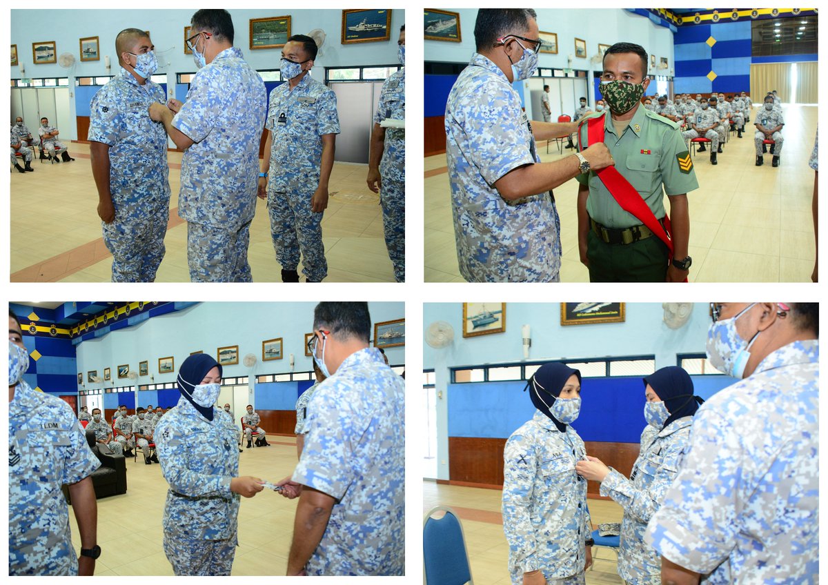 Mawilla_1's tweet photo. Pemakaian Pangkat, Anugerah Bintara dan Laskar terbaik serta Perkhidmatan Cemerlang @Mawilla_1 yang disempurnakan oleh YBhg Timb PANGWILLA 1. Tahniah diucapkan kepada semua.
@tldm_rasmi 
@MPA_Barat 
@reza_azeranil63 
@ARBA_My
@pulendren https://t.co/waPAjnJfRo