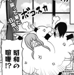 先輩猫が後輩猫に喧嘩を売って、団子になって喧嘩してる…威嚇の声がすごい。止めに入るかは様子見… 