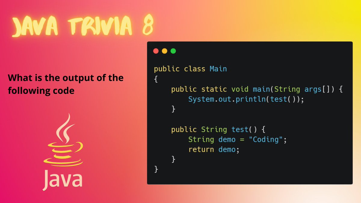 meetjain74's tweet image. Java Trivia 8

Answers after 24 hours

#Java #javatrivia #DEVCommunity #indiedev #programming