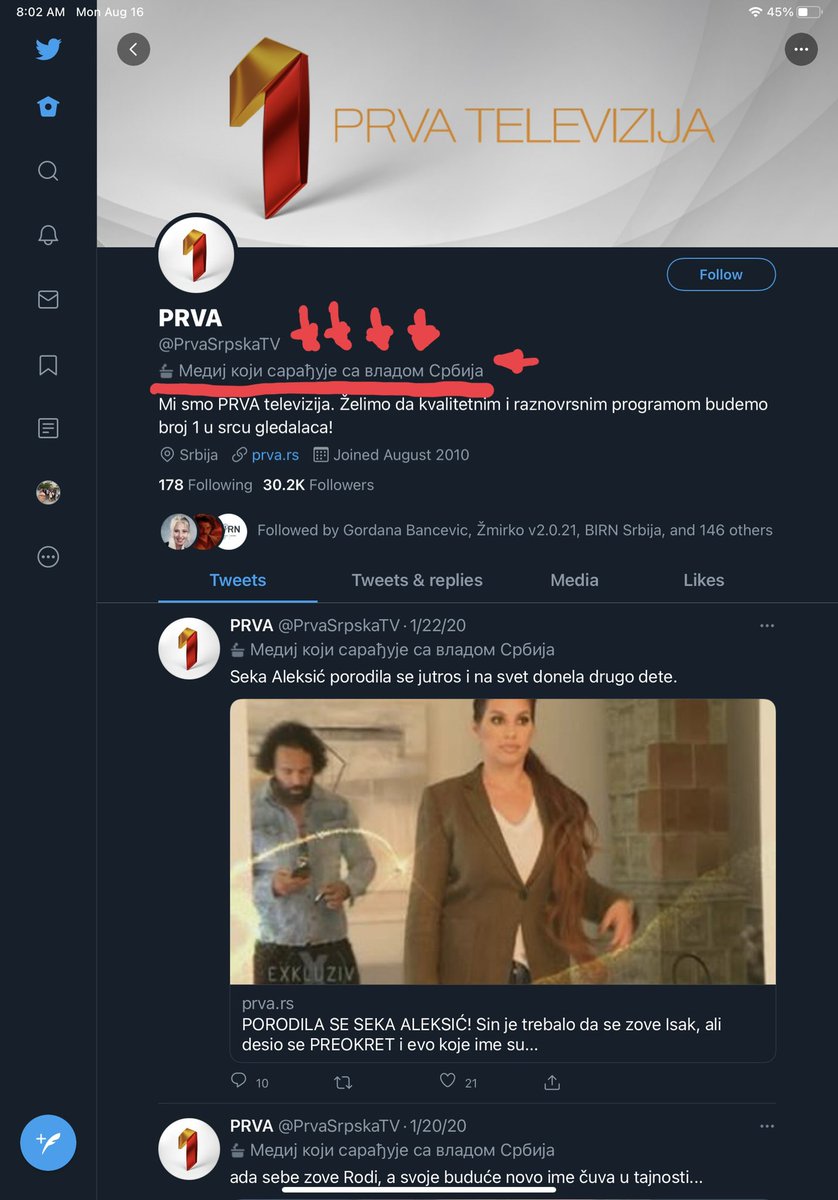 karapandza's tweet photo. Busted. Onokad ih algoritmi provale. Pregovori o slobodnim izborima. Pa lol. https://t.co/bcNN9XOGfT