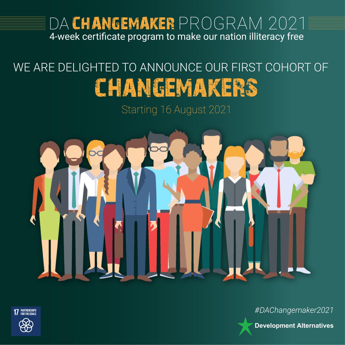📢135 Changemakers, One Mission!

We have the 1st batch of #DAChangemakers on board  who will raise funds for the initiative of Adult #literacy  under our programme <a href="/TARAAkshar/">TARA Akshar+</a> &amp; help us provide marginalised women with functional literacy &amp; access to empowering world.
Stay Tuned!