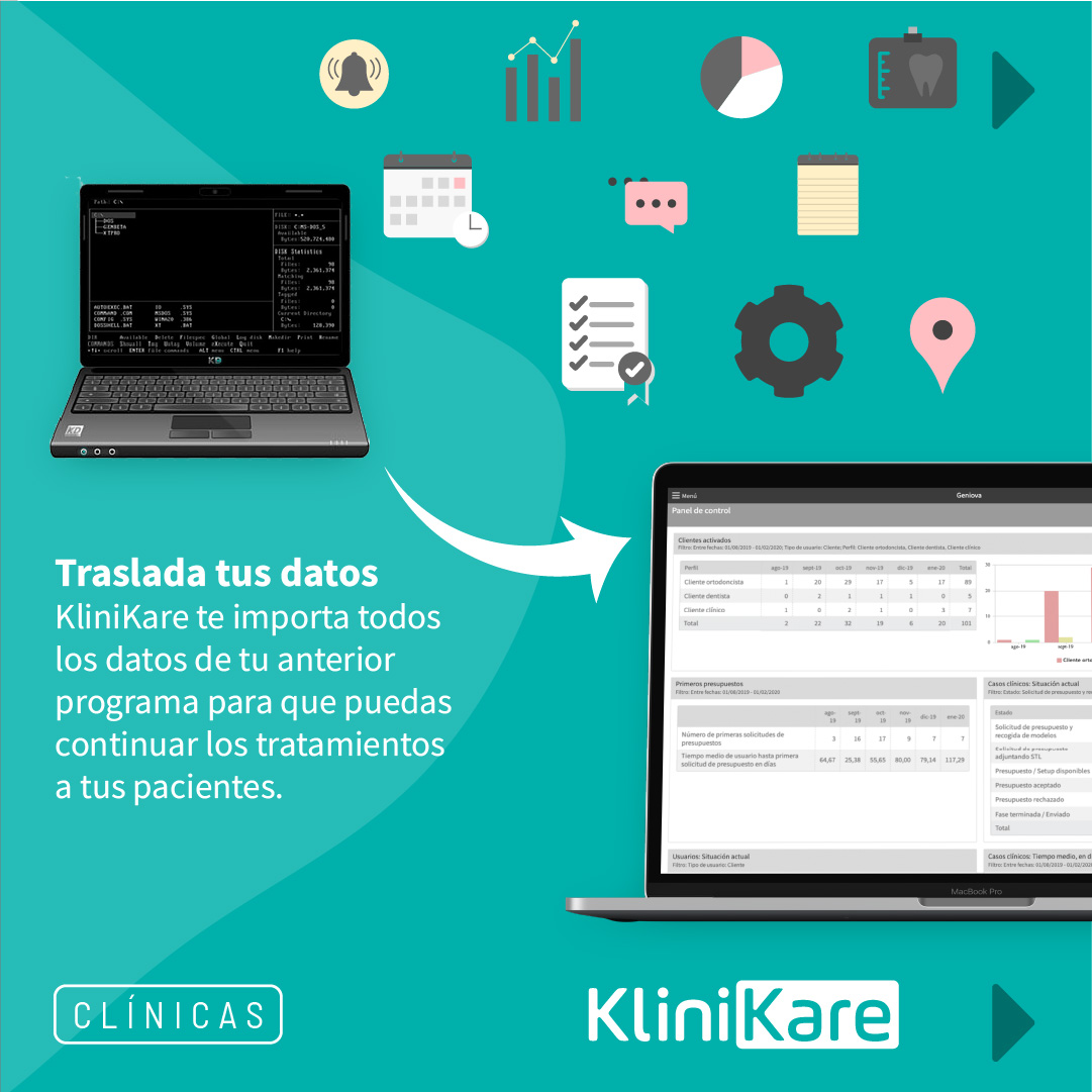 SGestiona's tweet photo. Klinikare sí está en la nube. 
Innovación es la gran apuesta. Somos pioneros en integrar servicios cloud especializados (2010), firma digital biométrica (2014), Amazon AWS (2017) y seguimos innovando hoy con IA (2020). Prueba una demo sin compromiso. https://t.co/SdFfPpKfib https://t.co/DzLQFqq42T