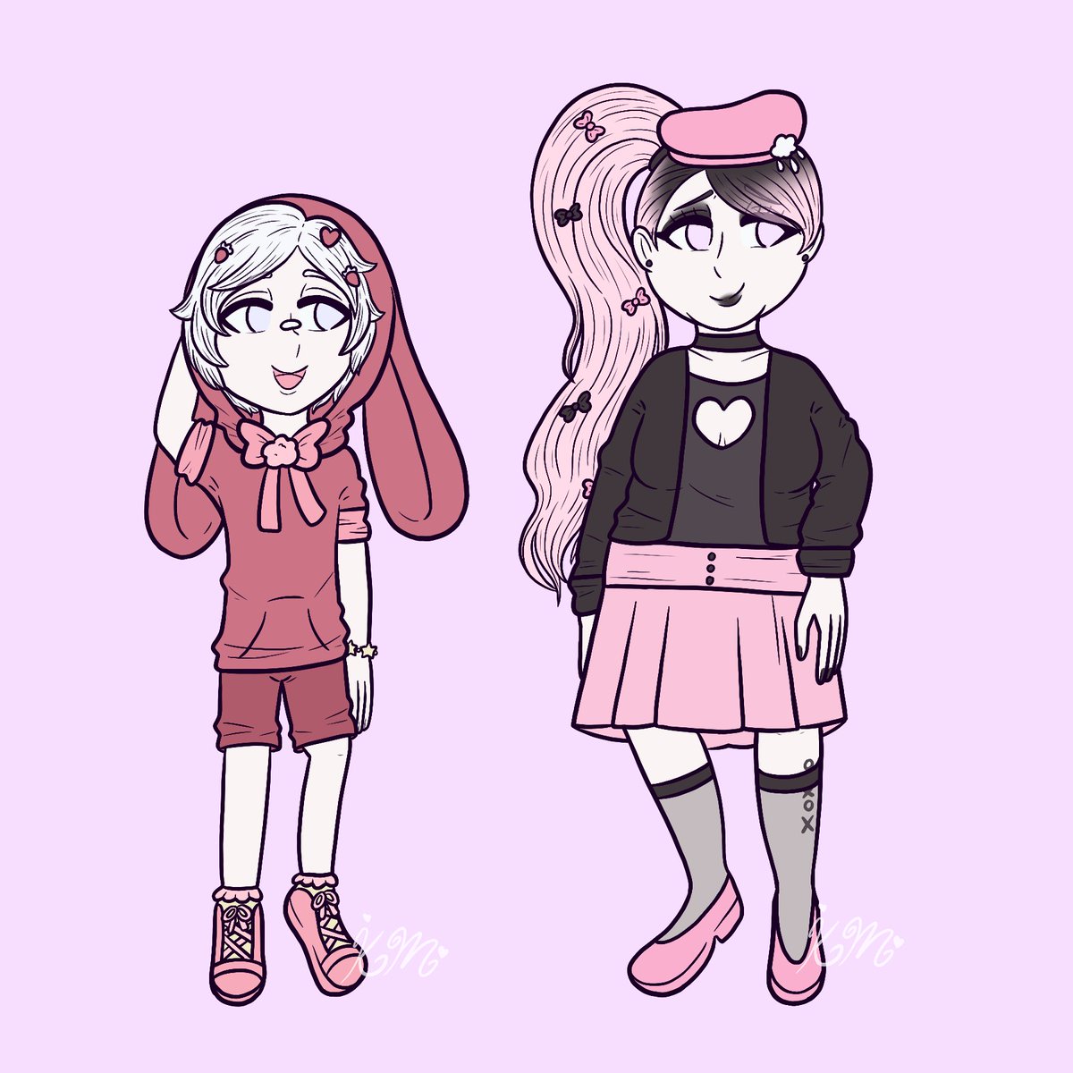 KawaiiMelancho1's tweet photo. Some new ocs I'm working on!
Need names so please comment any i ideas! They're siblings btw~
#ocart #ocs #goth #emo #altcharacter #oc refs #kawaii #procreateart #procreate #digitalart #characterdesign #ocref https://t.co/SbRCbnEkRq