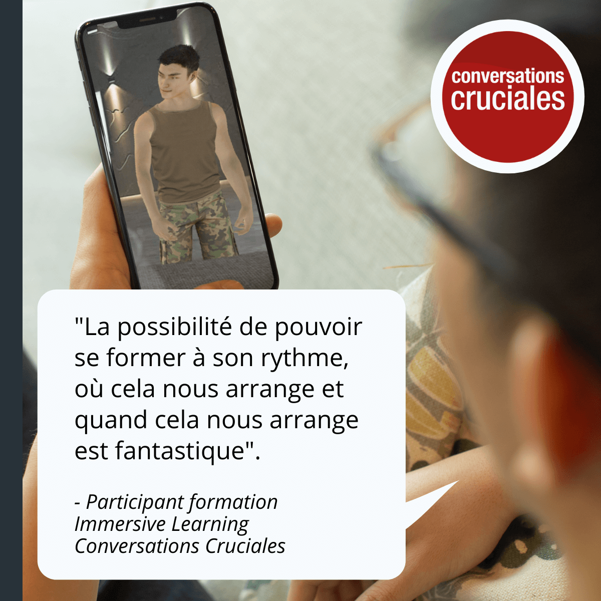 AxelPerfFR's tweet photo. 🙋‍♂️  𝐓𝐞́𝐦𝐨𝐢𝐠𝐧𝐚𝐠𝐞 𝐈𝐦𝐦𝐞𝐫𝐬𝐢𝐯𝐞 𝐋𝐞𝐚𝐫𝐧𝐢𝐧𝐠

La formation Conversations Cruciales 𝐚𝐜𝐜𝐞𝐬𝐬𝐢𝐛𝐥𝐞 𝐩𝐨𝐮𝐫 𝐭𝐨𝐮𝐬 !
✅Inscrivez-vous gratuitement à notre prochaine démo en live : https://t.co/yo6vnF8tZA
#immersivelearning #digitallearning #formations https://t.co/AFu3k0lldn