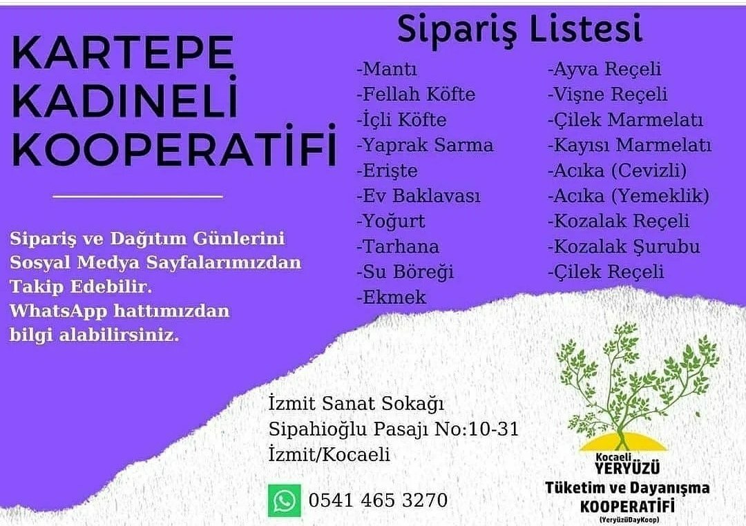 Sevgili dostlar, mekanımız kısa süreli kapatmış olsak da dağıtım ağımız devam ediyor. Sipariş için sosyal medya sayfalarından ve WhatsApp hattımızdan bize ulaşabilirsiniz...