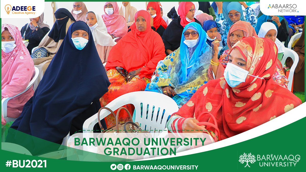 AdeegeAgency's tweet photo. Graduation Cermony of Barwaaqo University
@barwaaqo_uni
#BU2021 #Classof2021 #adeegecreative https://t.co/WsWFRToGeX